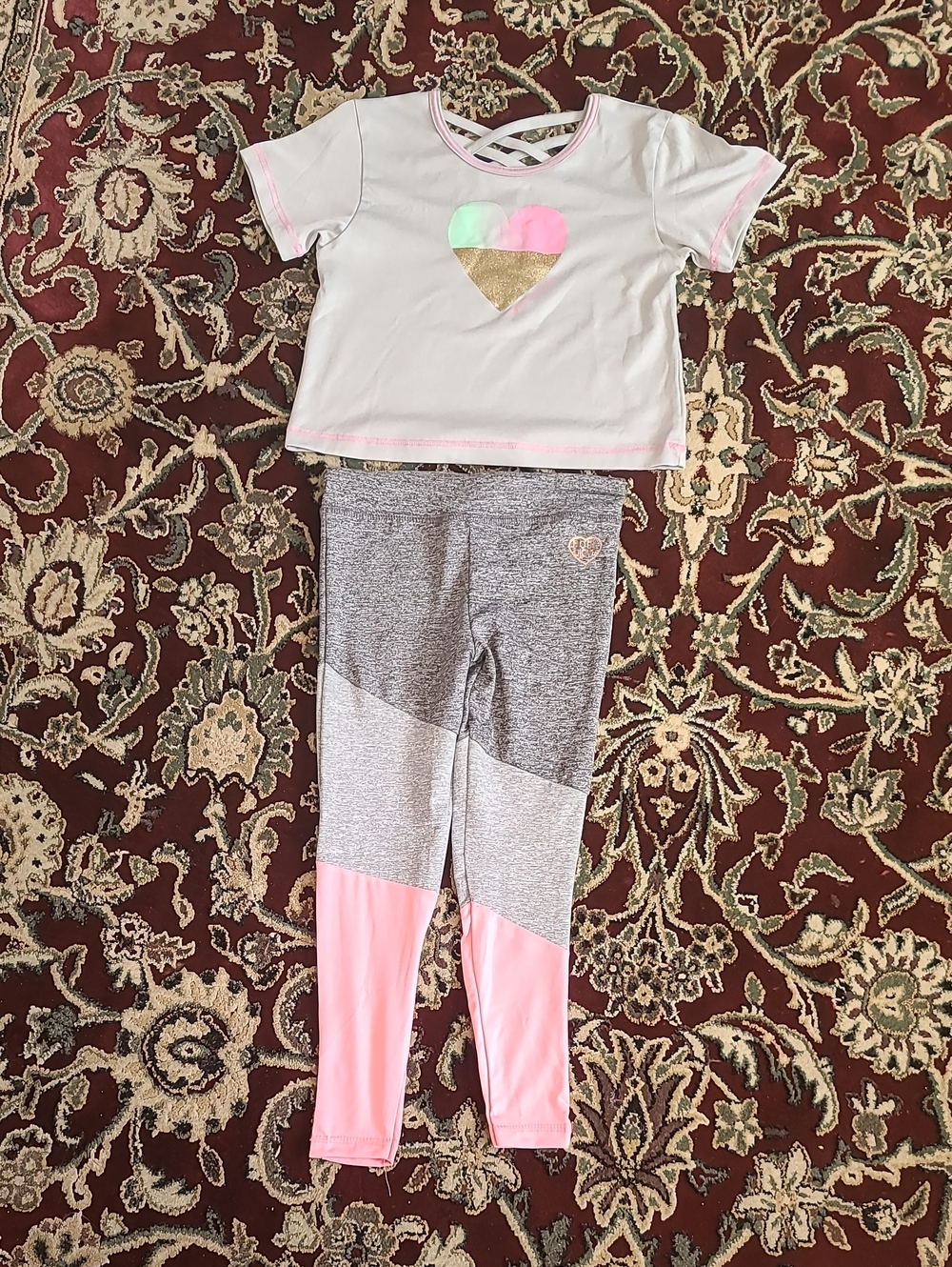 2 for $25 - Body Glove Girls 6 Gray & Pink 2-piece Athletic Wear Set